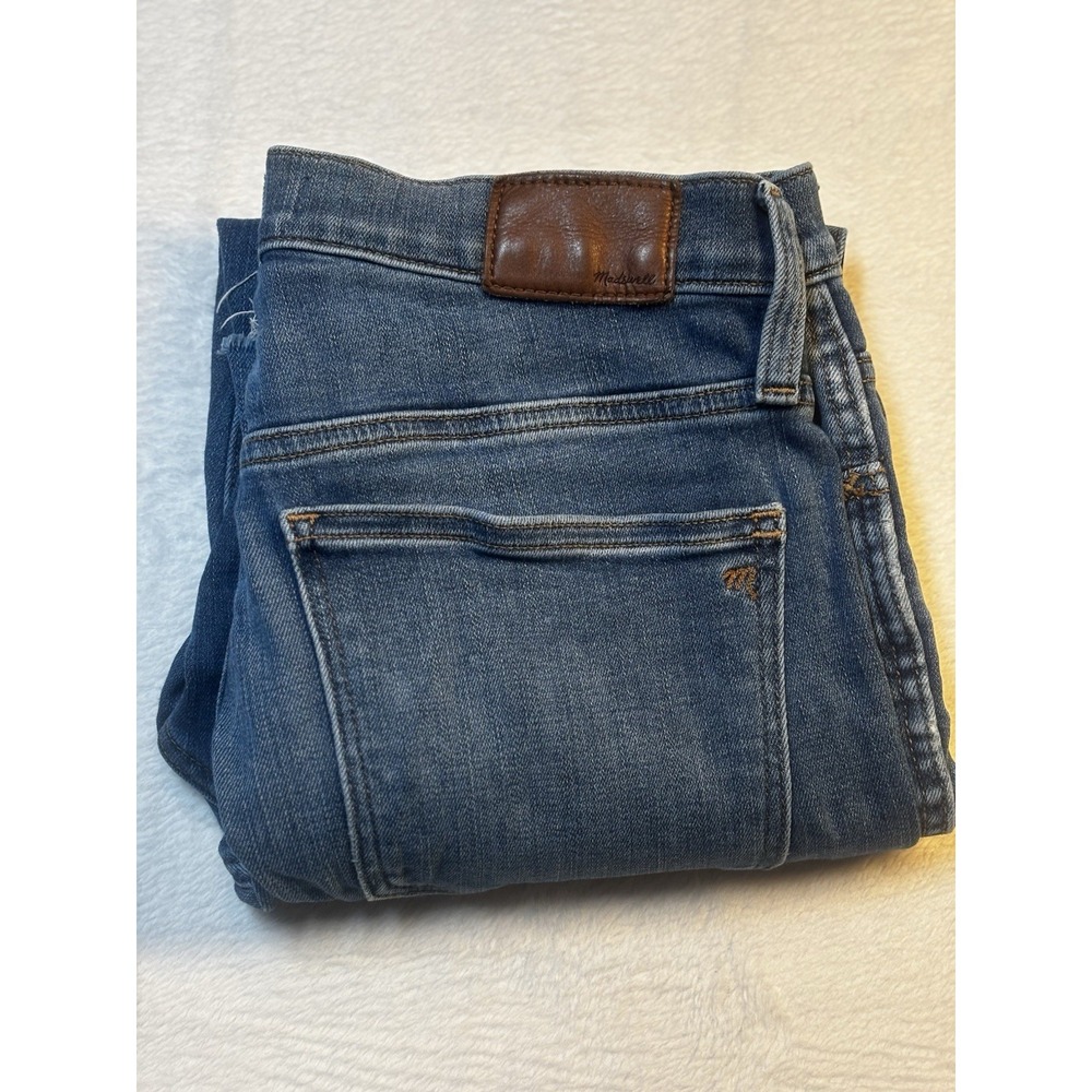 Madewell Road Tripper Jeans Size 27 Women's Medium Wash Blue Raw Hem